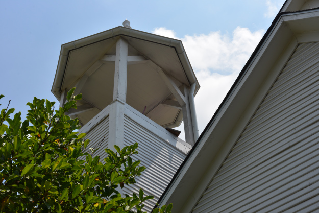 photo of white church top